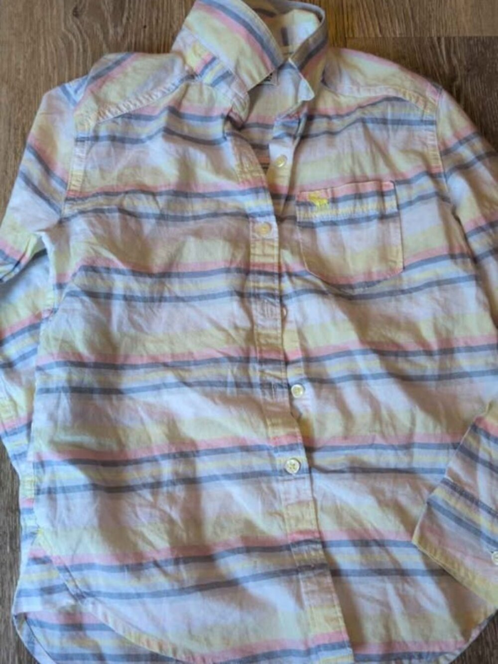 Abercrombie Kids Striped Button-Down Shirt Size 7/8